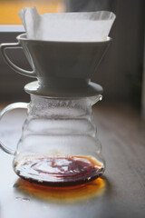 brewing coffee with the v60 method