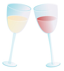 two glasses of wine