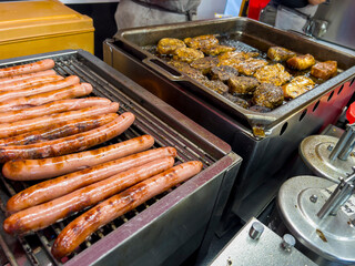 Barbecue stand at the wine festival in Oberkirch.