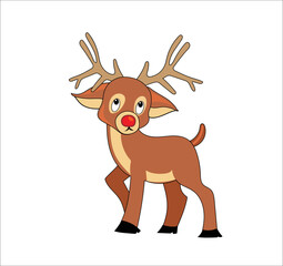 Reindeer cartoon vector illustration