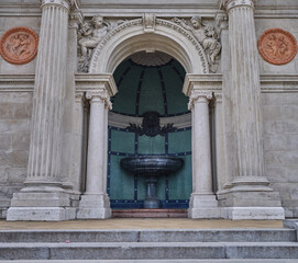 detail of the facade of basilica