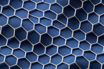 close up shot of blue sport fabric abstract background  Generative AI