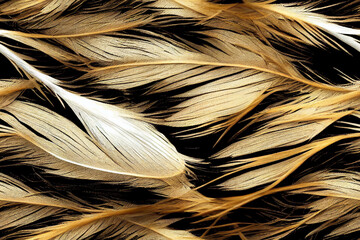Vertical shot of bird feather abstract background  Generative AI