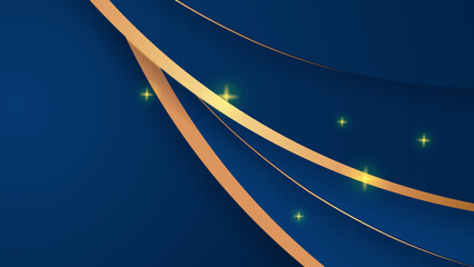 Luxury blue and gold abstract background