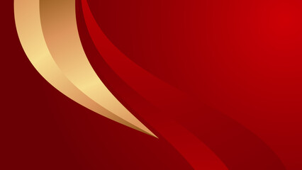 Luxury red and gold abstract background