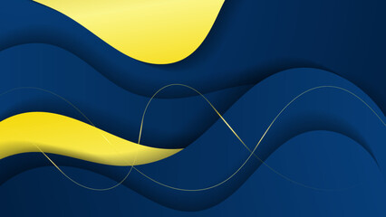 Luxury blue and gold abstract background