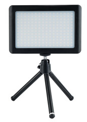 LED panel for video filming, LED lamp, on a tripod