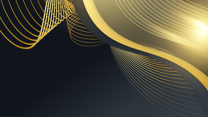 Luxury black and gold background