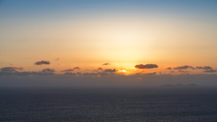 Beautiful view sunset Valentia Island Ring of Kerry Ireland Cromwell Point Lighthouse Geokaun summer