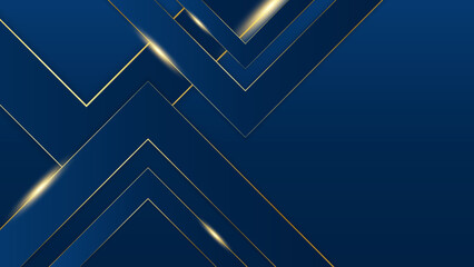 Luxury blue and gold abstract background