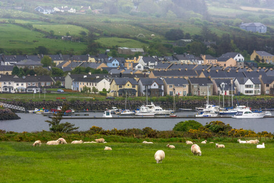 View on Cahersiveen Kerry Ireland rural urban city scape