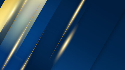 Luxury blue and gold abstract background