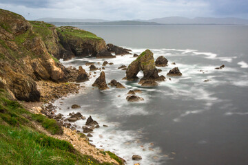 Fototapeta na wymiar Crohy Arch Donegal Ireland North Coast long exposure seascape