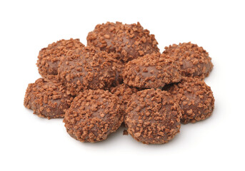 Pile of chocolate crumbs biscuits