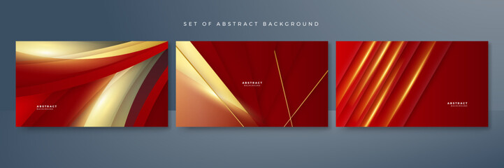 Luxury red and gold abstract background