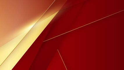 Luxury red and gold abstract background