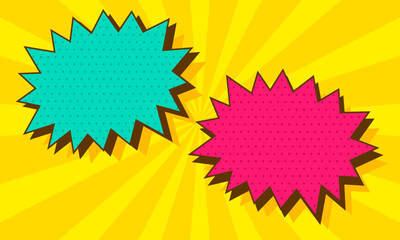 Comic cartoon blank design background