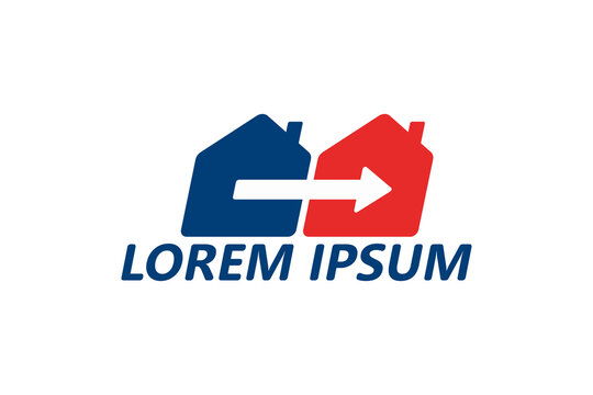 Moving house logo template design vector