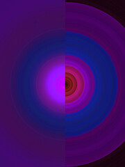 Fractal Art Abstract Geometric Half Circles