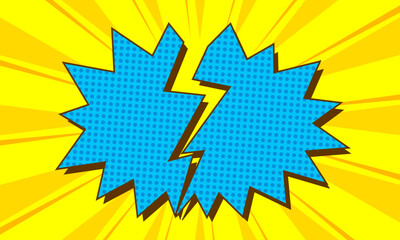 Comic cartoon blank design background