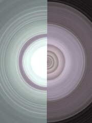 Obraz premium Fractal Art Abstract Geometric Half Circles