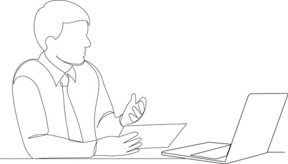 man running, continuous line drawing, vector