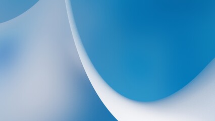 Obraz premium Metallic silver twist surface under blue sky background. Concept 3D CG of future virtual space, revolutionary flexible thinking and viewpoints from various angles.