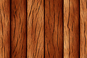 Vertical shot of old vintage brown wood design  Generative AI