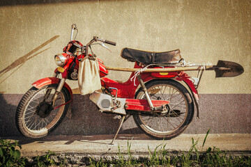 vintage red motorcycle