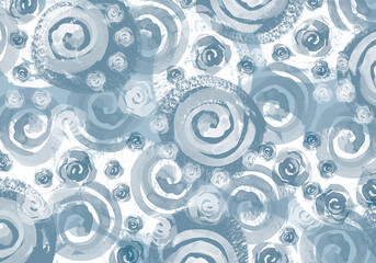 Texture, scarf print with watercolor abstract patterns, flowers on a light background. Provence-style texture for design , textiles, packaging