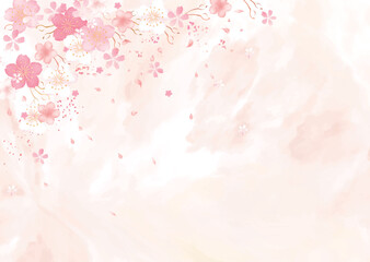 桜の水彩素材集