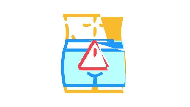 sexually transmitted disease color icon animation