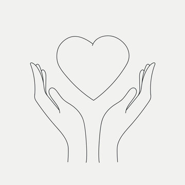 recommend clip art: Healthcare hands holding heart flat vector icon for apps and website. Vector illustration.