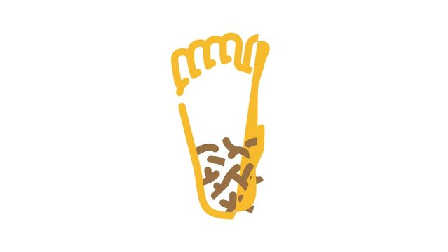 cracked heels color icon animation
