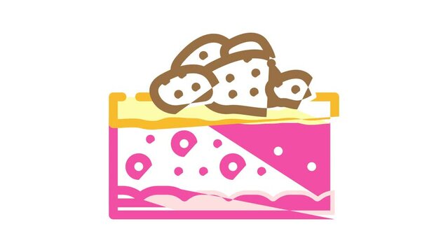 papilloma skin disease color icon animation