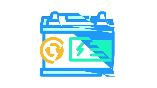 battery car color icon animation