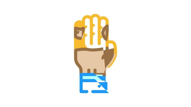 vitiligo skin disease color icon animation