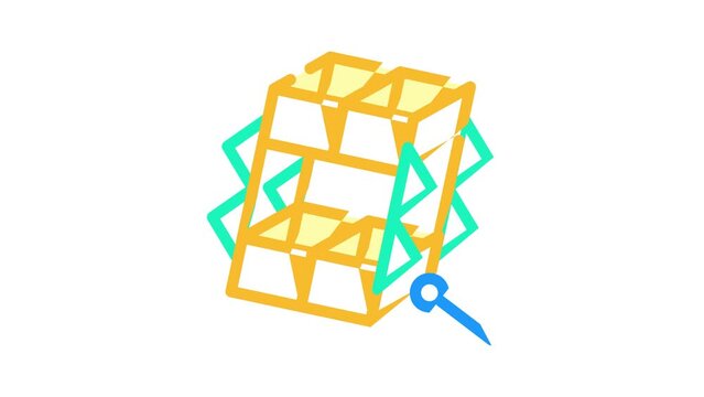 box kite color icon animation