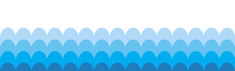 Water wave design on white background. Curved water wave pattern for backdrop and wallpaper template. Curved lines with repeat stripes texture. Abstract water wave background, vector illustration