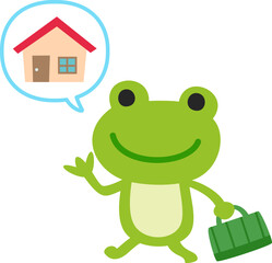 帰宅するカエルのキャラクター