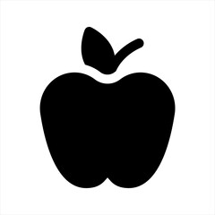 Silhouette apple fruits illustrate an icon 