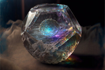 crystal ball with power source inside