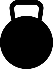 dumbbell kettle silhouette icon vector