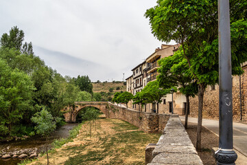 Fototapeta premium The old town of the medieval village of Covarrubias, Burgos, Castilla y Leon, Spain.