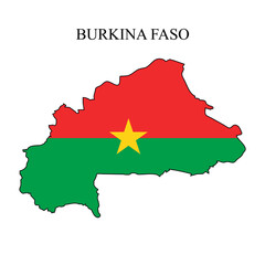 Burkina Faso map vector illustration. Global economy. Famous country. Western Africa. Africa.