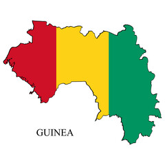 Obraz premium Guinea map vector illustration. Global economy. Famous country. Western Africa. Africa.