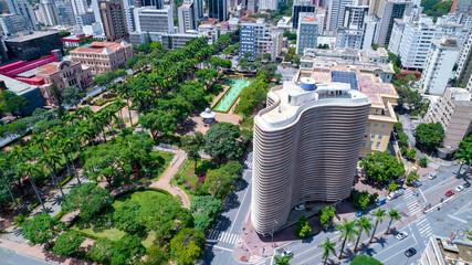 Aerial view of Praça da Liberdade in Belo Horizonte, Minas Gerais, Brazil. © Pedro