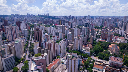 Fototapeta na wymiar Aerial view of the central region of Belo Horizonte, Minas Gerais, Brazil. commercial buildings