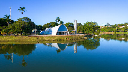 Lagoa da Pampulha, in Belo Horizonte, overlooking the Church of São Francisco de Assis and...