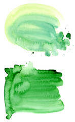 Abstract watercolor hand drawn background, 600 dpi PNG, loose watercolor, green background